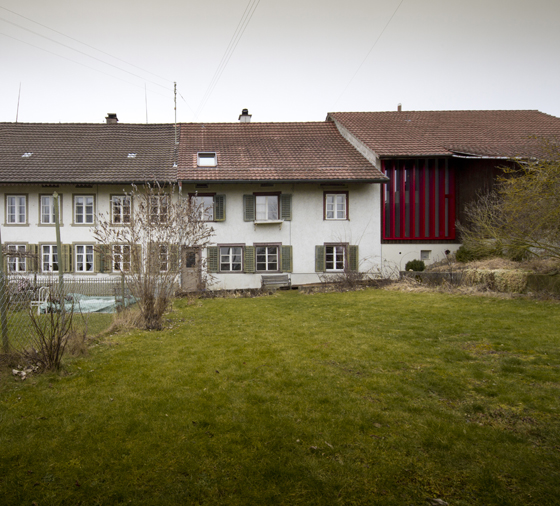 Südfassade mit Umbau der Scheune