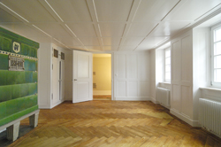 Wohnzimmer Sanierung Fischgrat Parkett