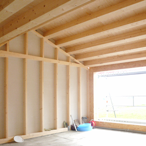 Baustellenfoto Umbau und Erweiterung ehemaliges Restaurant Freudenberg Thurgau Münchwilen. Einbau von zwei Wohnungen im ehemaligen Restaurant. nijo Architekten Zürich